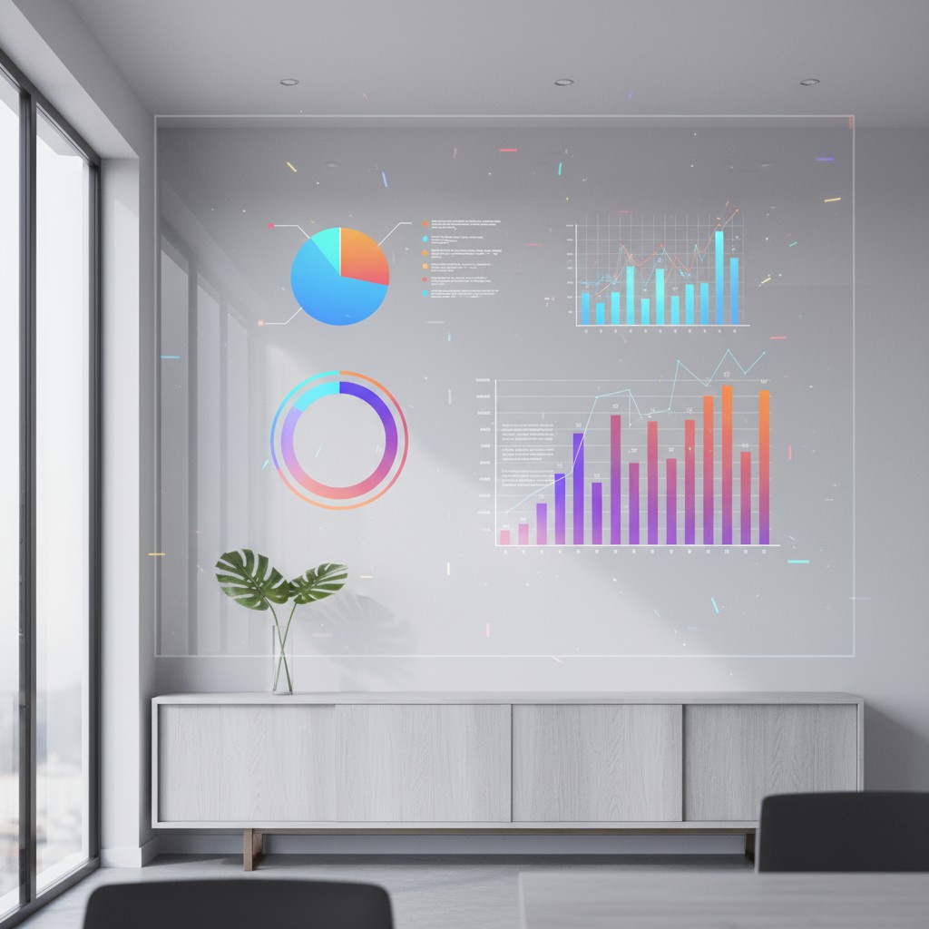 The image shows a collection of two donut charts with different color designs. The first donut chart is the larger of the ...